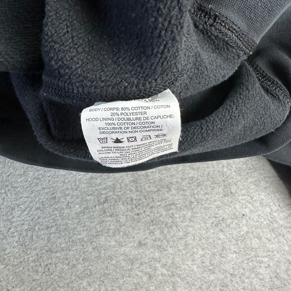 Nike Mens XL Embroidered Swoosh Hoodie Faded Black Pullover Fleece Sweatshirt - Picture 10 of 12